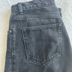 Reformation black straight leg jeans